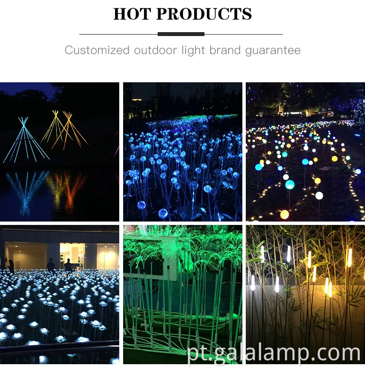 Luz de luz de fibra óptica Design criativo Decoração de férias Luzes de jardim lideradas por LED